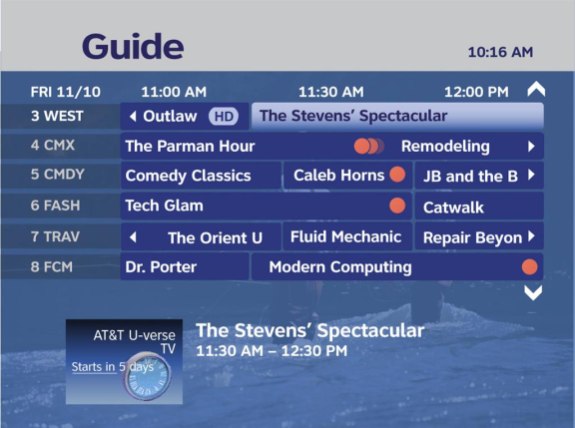 Att Uverse Cable Channel Guide