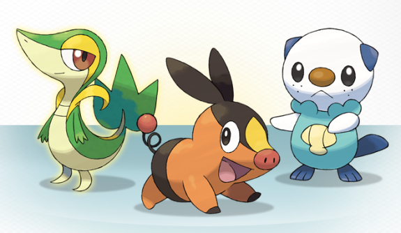  have revealed the names of the Pokemon Black and Pokemon White starters!