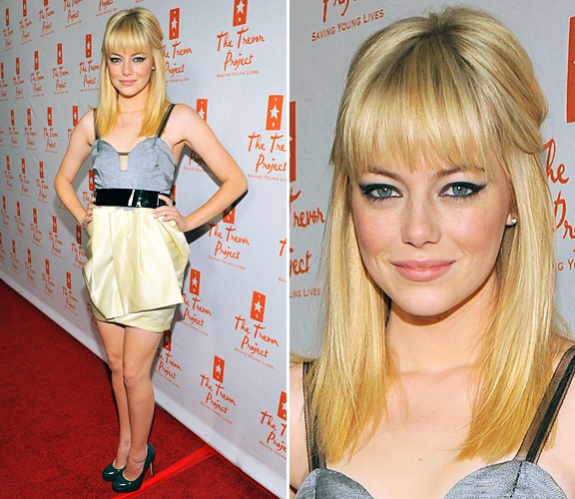 Here's a picture of Emma Stone with what's clearly a Gwen Stacy haircut Ha